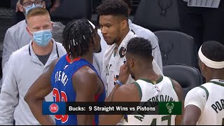 Giannis Antetokounmpo had some words for Pistons rookie Isaiah Stewart after game [upl. by Nagem]