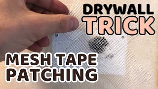 How to Quickly Patch a Hole in Drywall  Mesh Tape Trick [upl. by Lisetta]