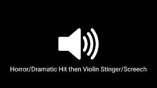 HorrorDramatic Hit then Violin StingerScreech Sound Effect [upl. by Lleze]