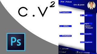 Photoshop  Faire un CV facile 2 [upl. by Aleacin]