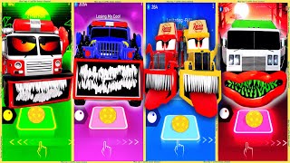 coffin dance  Fire truck eater 🆚 Police truck eater 🆚 Mack truck eater 🆚 Garbage truck  tiles hop [upl. by Xineohp]