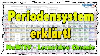 Das Periodensystem Aufbau erklärt  NaWiTV Lernvideo Chemie [upl. by Ahtelat167]