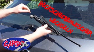 Heckscheibenwischer wechseln demontieren abbauen replace Rear window wiper DIY Cardoc [upl. by Liv]