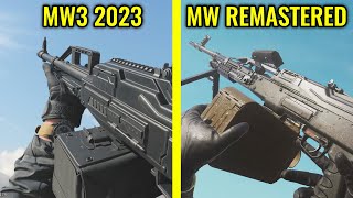 COD MW3 2023 vs MW Remastered  Weapons Comparison [upl. by Aldarcie]