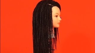 Latch Hook Crochet Hair Extensions Over Cornrows  DoctoredLockscom [upl. by Adias]