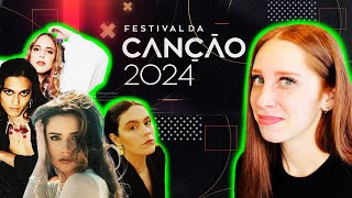 WHO WILL PORTUGAL SEND TO EUROVISION 2024  REACTING TO FESTIVAL DA CANÇÃO RECAP OF ALL SONGS [upl. by Brandes]