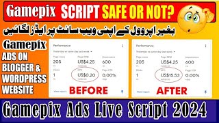 How to Earn Money From Gamepix Active Dashboard Gamepix Ads Script gamepix activedashboard [upl. by Anialahs]