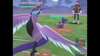 Galarian Articuno Moltres Zapdos vs Team Rocket Pokémon GO [upl. by Ahsiea]