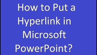 How to Put a Hyperlink in Microsoft PowerPoint [upl. by Neelram]