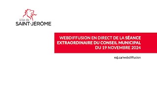 Séance extraordinaire du conseil municipal du 19 novembre 2024 [upl. by Heilner]