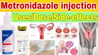 Metronidazole injection usesdosesideeffects  Metrogyl injection Metronidazole iv infusion Hindi [upl. by Dionis]