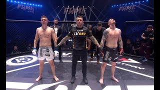 FAME MMA 3  Cała walka DeeJayPallaside vs Isamu z wejściem i wywiadem  złamana ręka [upl. by Chabot571]