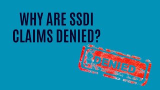 Why SSDI Claims Are Denied [upl. by Notsob]