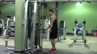 Unilateral Triceps Pushdown  HASfit Triceps Exercise Demonstration  Single Arm Tricep Push Downs [upl. by Durnan]