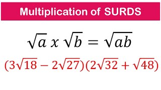 How to Multiply and Simplify a Surd  SHS CORE  ELECTIVE MATH [upl. by Naoj304]