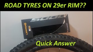 Road tyres on a 29er rim 700c vs 29quot [upl. by Jezabel91]