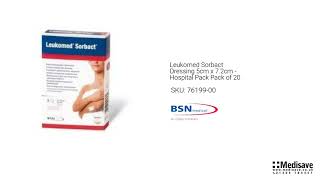 Leukomed Sorbact Dressing 5cm x 7 2cm Hospital Pack Pack of 20 76199 00 [upl. by Aeriela]