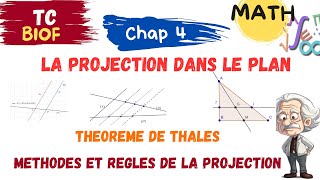 MATH TC  chapitre 4  la PROJECTION dans le plan  cours complet avec des applications [upl. by Bucky288]