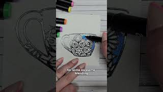 Coloring a Mandala Coffee Cup Vinyl Sticker  shorts [upl. by Moule509]