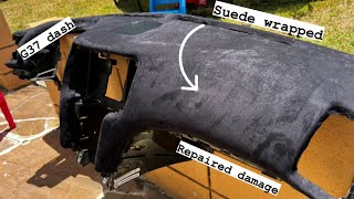 G37 dashboard repair  Suede wrap DIY [upl. by Sanjiv]