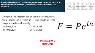 MSTC Refresher 7 Money Compounded Continuously [upl. by Trilbie328]