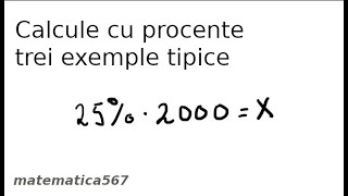 Calcule cu procente [upl. by Morvin]