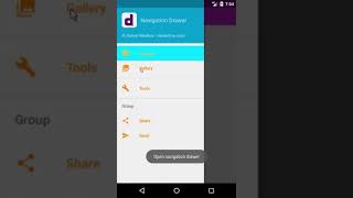 Android Navigation Drawer [upl. by Yntruoc]