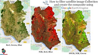 How to filter satellite image Collection and create the composite using Google Earth Engine  GEE [upl. by Retrak]