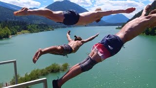 Cliff Diving in Bavaria amp Tyrol The first Sylvenstein Meeting Sylvensteinspeicher amp Achensee [upl. by Prissie]