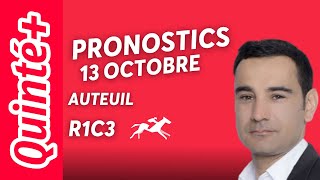 PRONOSTICS QUINTÉ DU DIMANCHE 13 OCTOBRE  FILE AU POTEAU POUR DOUBLER LA MISE [upl. by Aihsemot528]