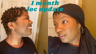 1 month loc update extremely short starter locs🌱 [upl. by Jared]