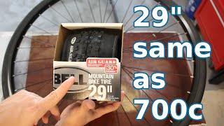 29quot tires on 700c wheels  will they fit my Kent Ridgeland Walmart bike [upl. by Gnanmas]