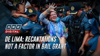 De Lima Witness recantations not a factor in bail grant [upl. by Eidnew]