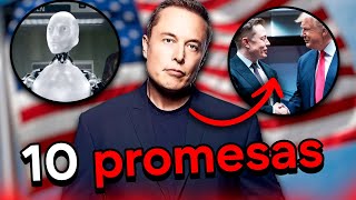 LAS 10 PROMESAS DE ELON MUSK PARA MEJORAR EL MUNDO ENTERO [upl. by Remde]