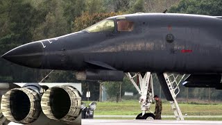 B1B Lancer Jet Engine Start Up With APU Flame 🔥 [upl. by Aivat337]