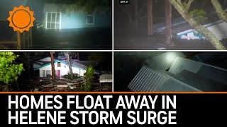 Homes Float Away in Hurricane Helenes Storm Surge [upl. by Ilse]