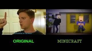 BALDIS BASICS the MUSICAL ORIGINAL VS MINECRAFT [upl. by Gnoix]