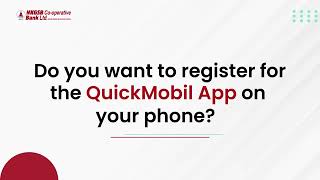 Do you want to register for the QuickMobil App on your phone  NKGSB Cooperative Bank [upl. by Arabeila]