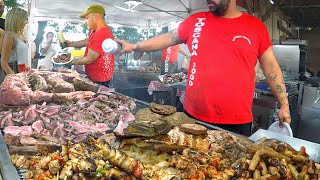 Italy Street Food Best Cuts of Tuscan Meat “Tagliata” Beef Tenderloin Pork Ribs Sausages amp More [upl. by Arhat]