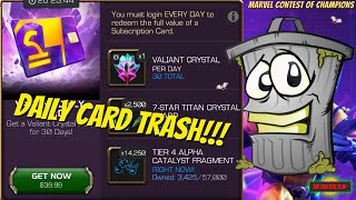 MCOC Hero Crystal Daily Card Review Is This Trash [upl. by Yhpos]