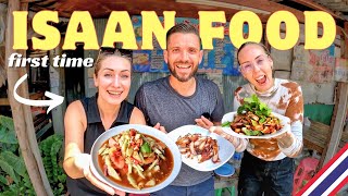 FIRST TIME eating real ISAAN FOOD 🇹🇭 SUPER SPICY Thai food in Bangkok Thailand [upl. by Ginzburg]