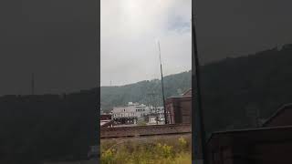 Amtrak’s Pennsylvanian arrives Johnstown Pennsylvania 9182024 [upl. by Nahtnanhoj]