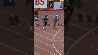 Trayvon Bromell vs Yohan Blake  100m Sprint Battle Zurich 2022 TrayvonBromell YohanBlake [upl. by Laufer]