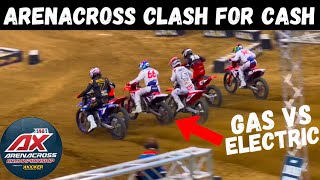 1ST EVER GAS VS ELECTRIC AMA ARENACROSS RACE 2000 To WIN  Clash for Cash Kicker AX Reno Round 1 [upl. by Robb300]