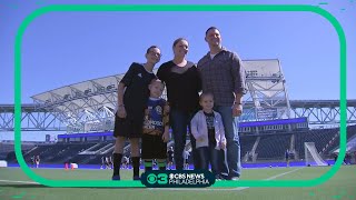 Philadelphia Union honors 5yearold boy who finished chemotherapy for brain cancer [upl. by Soinotna563]