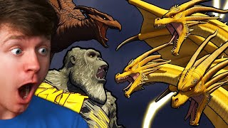 Reacting to KING GHIDORAH vs KING KONG [upl. by Eimmit972]