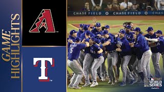 Rangers vs Dbacks World Series Game 5 Highlights 11123  MLB Highlights [upl. by Evyn]