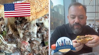 BRITS Try the BEST CHEESESTEAK in PHILADELPHIA [upl. by Elad438]