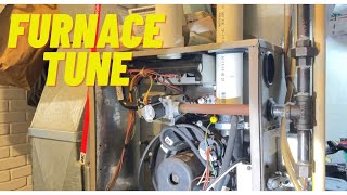 Furnace tuneup on a Luxaire with the bacharach combustion analyzer [upl. by Finnegan473]