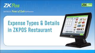 Expense Types and Details in ZKPOS Restaurant [upl. by Ginsberg780]